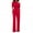 Red, variant on Jumpsuit for Women Women's Solid Off Shoulder Short Sleeve With Belt Slim Jumpsuit