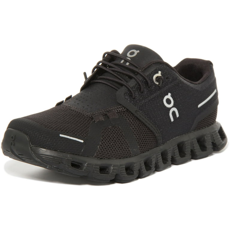 On Running Cloud 5 Womens Sneakers, Size 7.5, All Black