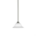 thumbnail image 1 of Toltec 3401-BN-613 Paramount 1 Light Mini Pendant In Brushed Nickel Finish With 10" White Linen Glass, 1 of 1