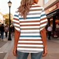 thumbnail image 6 of DeHolifer Womens T-Shirts V-Neck Casual Printed Short Sleeve Summer Casual Loose Tees Tops Khaki XL, 6 of 7