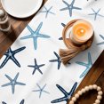 thumbnail image 3 of Table Runners 120 Inches Long Dress Scarves, Navy Blue Starfish Farmhouse Coffee/Dining/Kitchen Table Decor Table Runner for Living Room, Coastal Summer Beach Nautical 13x120 Inch, 3 of 9