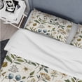 thumbnail image 4 of Designart "Sketched Botanical Treasures II" Beige Plants Bedding Covert Set - Bohemian & Eclectic Bed Set With 1 Sham, 4 of 5