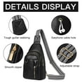 thumbnail image 4 of GAEKEAO Sling Bag for Women Crossbody Bags Fanny Pack Vegan Leather Chest Bag Travel Shoulder Belt Purse Backpack Gifts, 4 of 7