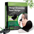 thumbnail image 1 of 80 PCS Charcoal Nose Strips Blackhead Remover Deep Cleansing Pore Strips for Nose and Face, 1 of 3