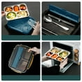 thumbnail image 4 of 5-Compartment Stainless Steel Lunch Box,Insulated Bento Container,Meal Container With Leakproof Lid,Microwave & Oven Safe(11.2X8.66X2.8 Inch), 4 of 6