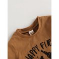 thumbnail image 6 of Yunliwuli Baby Boys Pants Set, Short Sleeve Crew Neck Letters Print T-shirt with Pants Summer Outfit, 6 of 10