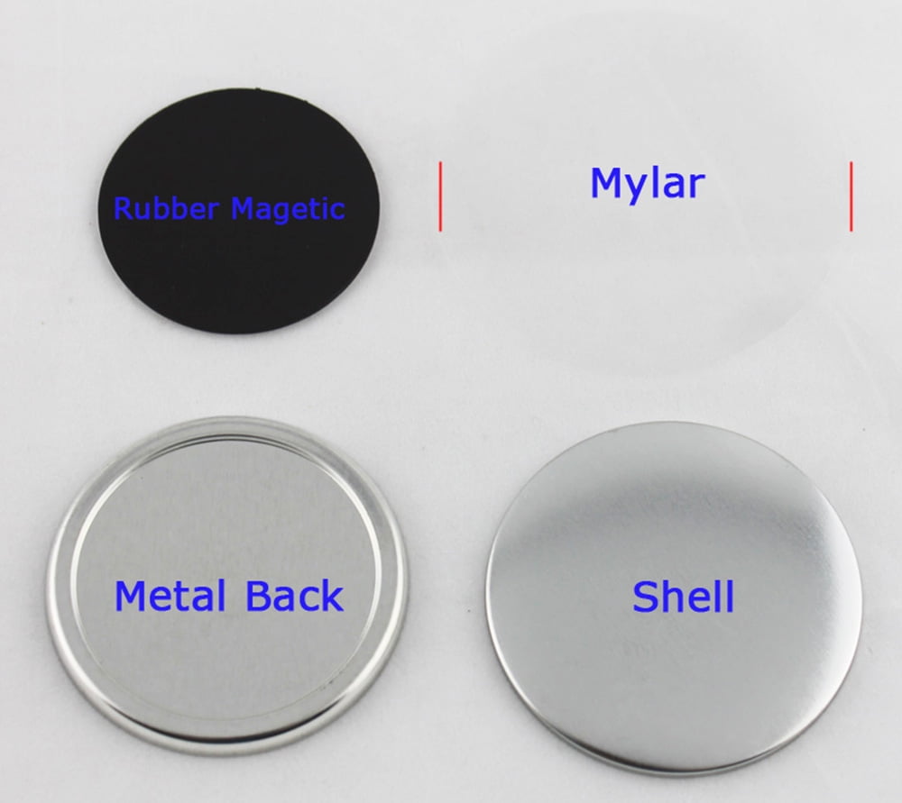 Techtongda 37mm Rubber Magnetic Button Parts for Button Maker 100pcs/Set DIY