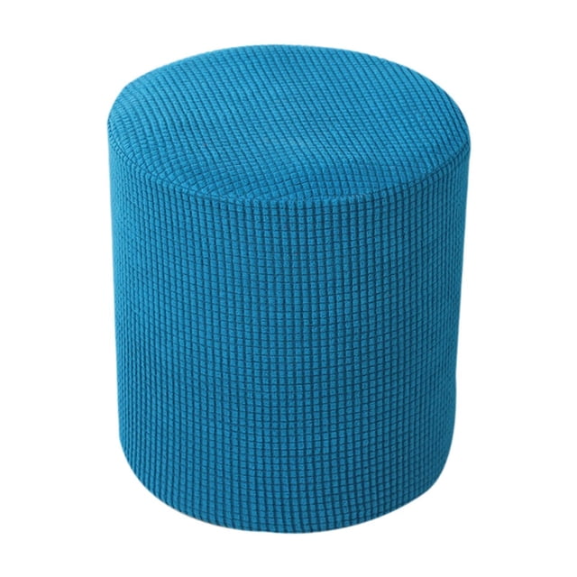 veasfak Ottoman Cover Foot Stool Cover Stretch Decoration, Comfortable Practical Ottoman Light Cyan