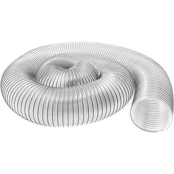 2-1/2" x 10' Ultra Flex Clear Vue Heavy Duty PVC Dust Debris and Fume Collection Hose