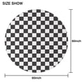 thumbnail image 6 of Black and White Checkered Pattern Round Tablecloth 60"x60",Wrinkle Wipeable Table Cloth for Kitchen Dining Room Picnic Patio Party, 6 of 6