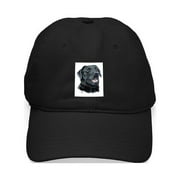 CafePress - Tejas Black Labrador Black Cap - Printed Adjustable Cotton Canvas Black Baseball Hat