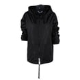 thumbnail image 3 of Women Lightweight Rain Jacket Packable Waterproof Hooded Zip Raincoat Clothes Black S, 3 of 6