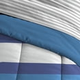 thumbnail image 3 of Dream Factory Rugby Stripe Full 7 Piece Comforter Set, Polyester, Microfiber, Blue, Child, Unisex, 3 of 7