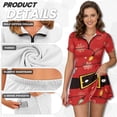 thumbnail image 7 of Psesaysky Christmas Golf Tennis Dress with Shorts for Women Santa Claus Sundress Short Sleeve Sports Active Dress with Pockets Zip Stand Collar Workout Athletic Outfit XS-2XL, 7 of 7