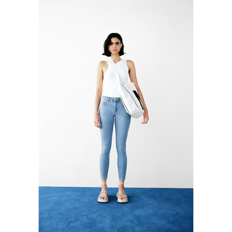 Zara Mid Rise Skinny Leg Ankle Length Stretch Jeans (6147/055/406) Size 8