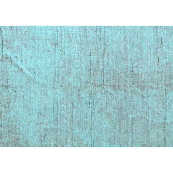 Ahgly Company Indoor Rectangle Abstract Light Blue Modern Area Rugs, 3' x 5'