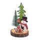 thumbnail image 3 of Decoración de mesa navideña de madera Mesa de centro Decoración de mesa de árbol de Navidad de madera Muñeco de nieve, 3 of 9