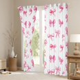 thumbnail image 3 of Manfei Princess Bowknot Ribbon Blackout Curtains,Pink Dreamy Bow Tie Window Curtains Pack of 2 (38x45 Each), 3 of 6