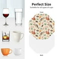 thumbnail image 6 of Disketp Autumn Forest Animals Funny Coasters,4 Pcs Leather Coasters with Holder, Perfect Housewarming Hostess Gifts,Protect Furniture from Water Marks Scratch and Damage-Octagon, 6 of 6