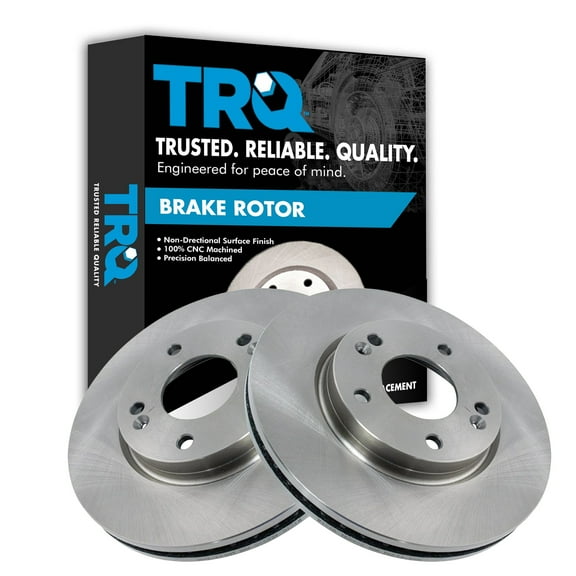 TRQ Front Brake Rotors Set Vented Fits Select 2001-2005 Hyundai Santa Fe