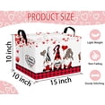 thumbnail image 2 of MYFLOCY Large Valentine Basket Empty Heart Basket for Gifts Collapsible Kids Storage Bins Decor(eopard Print Three Gnome), 2 of 7