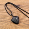 thumbnail image 4 of COAI Armor of God Cross Shield Rainbow Obsidian Stone Pendant Necklace, 4 of 5
