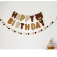 thumbnail image 5 of Nueva bandera para tirar con letras de cumpleaños de oso pardo, pancarta para fiesta de primer cumpleaños de bebé y luna llena para niños, 5 of 5