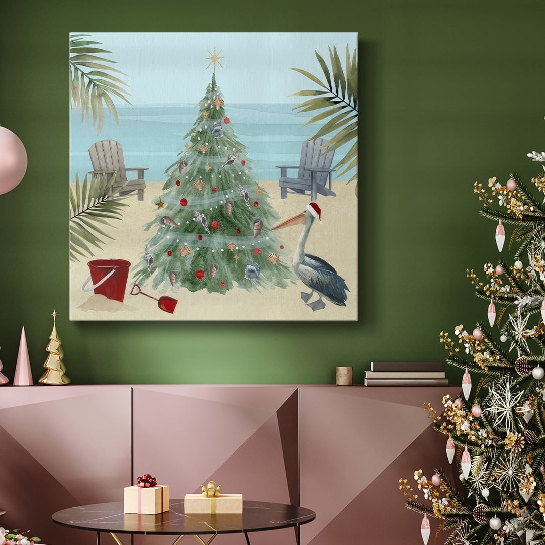 Merry Coastal Christmas I- Gallery Wrapped Canvas