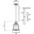thumbnail image 5 of Westinghouse Cindy Mini Pendant Matte Black Finish with Antique Ash Accents Clear Seeded Glass, 5 of 5