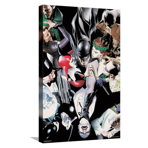 DC Comics Batman - Alex Ross Group Canvas Wall Poster, 14.725" x 22.375"