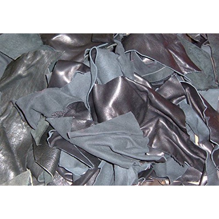 2 LBS ASSORTED REAL LEATHER SCRAPS