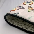 thumbnail image 4 of DouZhe Tapis de Zone Motif Papillons Aquarelle Roses Antidérapant Lavable en Machine, Style Tapis Paillasson, 63x48 Pouces, 4 of 6