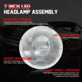 thumbnail image 5 of 7 Inch Round LED Headlight for Freightliner Century Class H4/9003 Hi/Lo Beam, 5 of 12