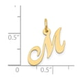 thumbnail image 4 of Diamond2Deal 14K Yellow Gold Small Script Letter M Initial Pendant for Women, 4 of 6