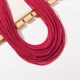 thumbnail image 5 of Bocar Multi Layer Seed Beads Chunky Bib Statement Cluster Collar Necklace for Women Gift, 19inch (NK_10351_Red), 5 of 7