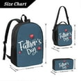 thumbnail image 2 of Best Dad Ever Happy Father's Day Backpack Lunch Bag Pencil Case 3 Pcs Set with Mesh Pocket 02, 2 of 5