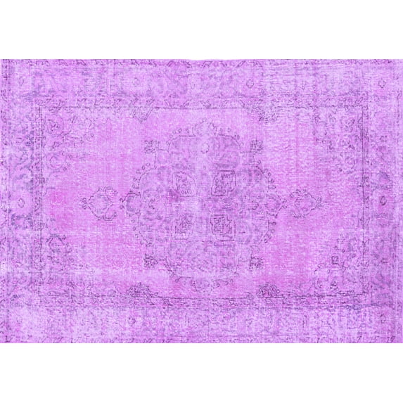 Ahgly Company Indoor Rectangle Persian Purple Traditional Area Rugs, 4' x 6'