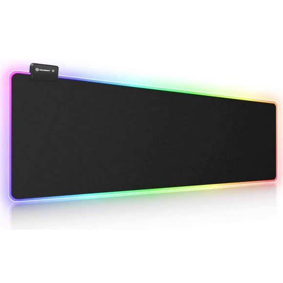 RGB Gaming Mouse Pad, UtechSmart Large Extended Soft Led Mouse Pad with 14 Lighting Modes 2 Brightness Levels, Computer Keyboard Mousepads Mat 800 x 300mm / 31.5×11.8 inches