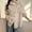 Beige, variant on Womens Solid Color Turn Down Collar Button Down Shirt Loose Oversized Long Sleeve Thin Breathable Sunscreen Open Front Casual Blouse Cardigan Top Blue XL(XL)