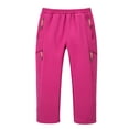 thumbnail image 2 of ATOGUTA Kids Ski Pants Warm Fleece Windproof Water Proof Outdoor Hiking Ski Pants Size 6-17, Hot Pink, 2 of 6