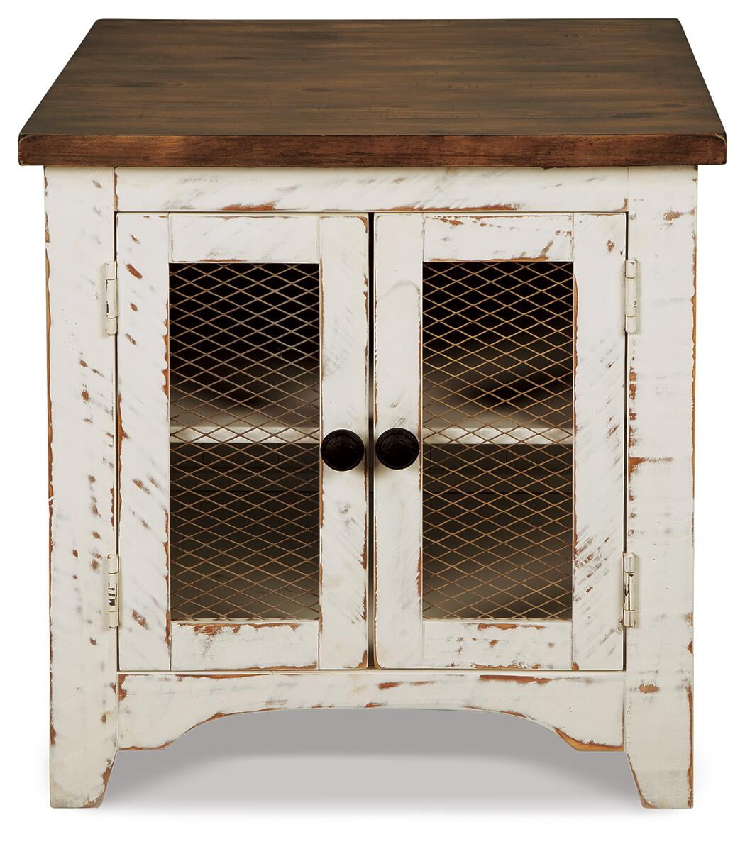 Signature Design by Ashley Casual Wystfield End Table  White/Brown