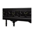 thumbnail image 3 of 3 Drawer Console Table with X Shaped Design and Bun Feet Black, 3 of 4