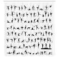 thumbnail image 3 of Ambesonne Gymnastics Shower Curtain, Olympic Competition, 69"Wx84"L, Black and White, 3 of 3