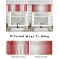 thumbnail image 6 of Red Ombre Kitchen Curtain Valances for Windows Farmhouse Short Curtains, Red White Gradient Modern Abstract Art Rod Pocket Valance Curtain for Bedroom Cafe Living Room 56"x16", 6 of 8