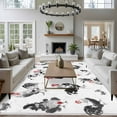 thumbnail image 3 of 6'x9' Area Rugs, Farmhouse Chicken Indoor Outdoor Area Rug for Living Room Bedroom, Retro Pastoral Feathers Animal Washable Bathroom Rugs Kitchen Floor Carpet Mats Home Decor Aesthetic, 3 of 8
