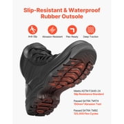 KFFKFF Mens Tactical Military Boots, 6-inch Combat Hiking and Work Footwear, Lightweight, Durable, and Breathable Design for Outdoor Activities, Security, and Mountaineering, US Size 10