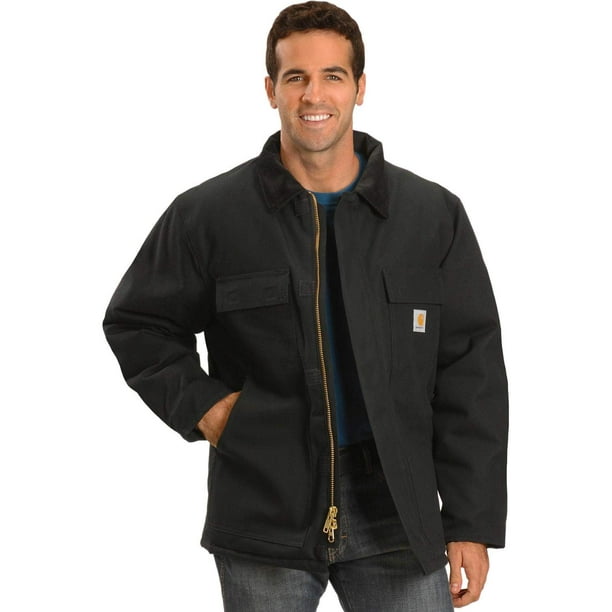 Carhartt Men s Arctic Quilt Lined Duck Traditional Coat C003 Black X Large Walmart