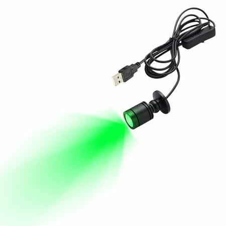 

FSLiving 1W Mini LED Spotlight 360° Rotatable Dimmable Breathable Lighting Black Shell with 6.5 Ft USB Dimmable Cable for Accent Lighting Cartoon Showcase Cabinet Lego Model Green - 1 Light