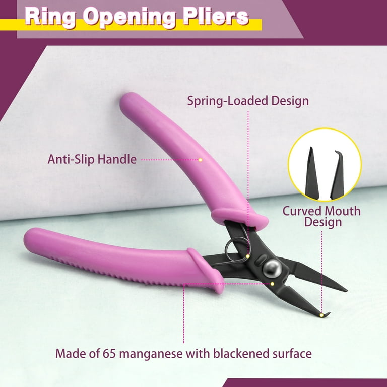 SPEEDWOX Split Ring Opening Pliers Ring Splitter Plier Jump Ring Opener Finger Tool Keychain Pliers For Jewelry Making o Ring Pliers Split Ring Pliers