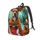 thumbnail image 1 of Balery Meditating French Bulldog Mochila Clásica Impresa Básica para Viaje, Mochila Escolar Resistente al Agua, Mochila de Lona con Correas Ajustables-Small, 1 of 5